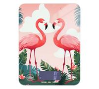 Jungle Flamingos - Bilancia portatile per alimenti, per viaggi, 5 kg/5 g, bilancia digitale da cucina con 4 unità per preparare i pasti, perdita di peso e sapone (batterie non incluse)