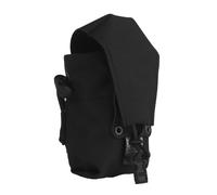 Jungle Leopard Borsa tattica EDC Molle modulare silenziosa Flash Bang Pack Bag Airsoft Flip Walkie Talkie Pack(BK)