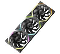 Jungle Leopard Build Blocks UNI Daisy Chain RGB PC Ventilatore 120MM 3er Pack,2000RPM/62.36CFM,5V3PIN ARGB und 12V4PIN PWM Ventilatore (Nero Reverse Blade)