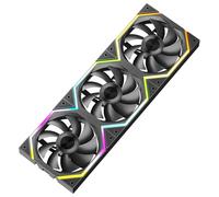 Jungle Leopard Build Blocks UNI Daisy Chain RGB PC Ventilatore 120MM 3er Pack,2000RPM/62.36CFM,5V3PIN ARGB und 12V4PIN PWM Ventilatore (Nero)