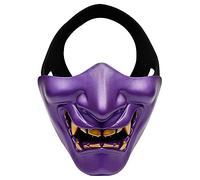 Jungle Leopard Casco Maschera Airsoft Paintball Mezza Maschera CS Gioco Film Props Halloween Festa Maschera Cosplay(Purple)