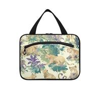 Jungle Leopard Hanging Item Borsa da viaggio con gancio, Designer Unisex Kit da barba Borse per gli uomini per le donne Lavoro bolso de Mano para Hombre L