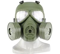 Jungle Leopard Maschere tattiche a Pieno facciale Halloween Cosplay Terrorista Maschera Airsoft CS Simulazione Maschera Antigas a Doppia Ventola(MA-85-OD)