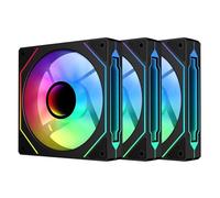 Jungle Leopard Prism4 Infinite Mirror Series ARGB PWM Computer PC Fan 120mm (Black, 3X4PRO)
