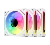 Jungle Leopard Prism4 Infinite Mirror Series ARGB PWM Computer PC Fan 120mm (White Reverse Flow, 3X4PRO)