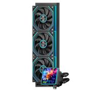 Jungle Leopard ProFlow SE Aio - Raffreddamento ad acqua 360 mm con display LCD da 4 pollici, 2000 RPM ARGB PWM Infinity, per AM4/AM5& LGA1851/1700 (nero)