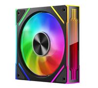 Jungle Leopard Star Stone V2 ARGB Computer Case Fans,Double Sided Infinity Mirror Design, 120mm CPU Fan PWM 1850RPM for PC Chassis&CPU Cooler&Desktop Case Fan (Black, Reverse Flow)