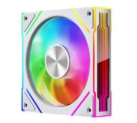Jungle Leopard Star Stone V2 ARGB Computer Case Fans,Double Sided Infinity Mirror Design, 120mm CPU Fan PWM 1850RPM for PC Chassis&CPU Cooler&Desktop Case Fan (White, Reverse Flow)