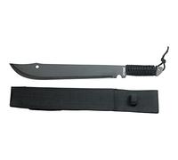 Jungle Master jm-021 Full Tang Machete, Black Blade, Black cord-wrapped Handle, 53,3 cm complessiva