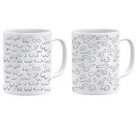 Jungle Mug Divertente tazza Boobs e pene | Divertente regalo per uomini | Tazza divertente per ufficio | Tazza pervertita con scritta | Tazza per pene | Tazza da caffè con tette (seni e peni bianchi)