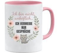 Jungle Mug - Tazza con gatto non maleducato | Regalo divertente per ufficio, collega, amico, scritta per manicure mattutina e umorismo