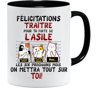 Jungle Mug Tazza da collega | Congratulazioni Traduttore Partenza in Pensione | Idea Regalo Umorismo Lavoro | Tazza Partenza Uomo o Donna Ufficio | Regalo originale Collega (nero)