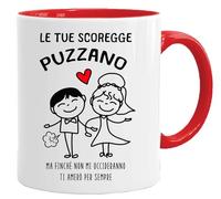 Jungle Mug Tazze marito e moglie, Le tue scoregge puzzano, tazze fidanzato, Idea Regalo Festa Di Compleanno,Idee Regali Originali Natale, tazze (Rosso)