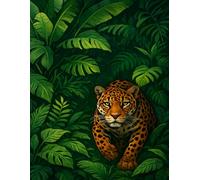 Jungle Predator Notebook - Bold Leopard Grid Journal: Wild Rainforest-Themed Composition Book for Notes, Ideas & Daily Planning