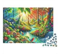 Jungle Puzzle 1000 Pezzi - Momento Zen Serale, Stimolo Mentale, Poster E Confezione Inclusi - 52x38cm/1000pcs