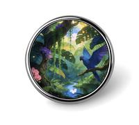 Jungle Reverie, spilla rotonda personalizzata squisita, spille da 1 pollice per donne e uomini, spilla rotonda decorativa in metallo per abbigliamento, zaini e cappelli