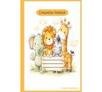 Jungle Safari Composition Book: Wild Animal Themed Notebook for Kids | 6x9 Hardcover | 100 Wide Ruled Pages | School Writing Journal