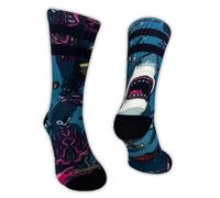 Jungle Socks Calzini Sportivi Lunghi Colorati e Divertenti per Uomo e Donna, per Cross Training, Ciclismo, Corsa, Ciclismo su Strada, Escursionismo, Palestra, MTB. Progettato in Europa.