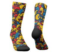 Jungle Socks Calzini Sportivi Lunghi Colorati e Divertenti per Uomo e Donna, per CrossFit, Ciclismo, Corsa, Palestra, MTB. Progettato in Europa. 43-46 EU.