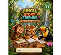 Jungle Story Friends: Primary Composition Notebook: Draw and Write Journal for Kids Grades K-2
