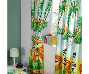Jungle-Tastic 168cm x 183cm Interamente Foderato Tende Con Fermatende Coordinato