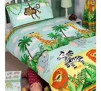 Jungle-Tastic - junior bambino set per letto composto da copripiumino e federa