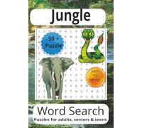 Jungle Things Search Puzzle Book: Word Searches with Easy to Read Print about Jungle Things, Animal Kingdom, Zoo Animals, more 6x9 inches, 110 pages, ... for vacations, Holidays and Free Times