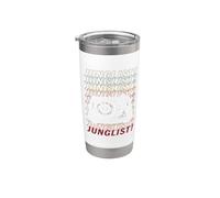 Junglist - Giradischi per DJ con testo ripetuto per Jumglists Bicchiere termico in acciaio inox doppia parete