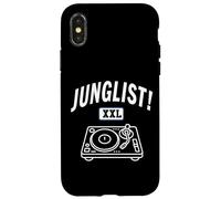 Junglist Music Drum And Bass Dance Rave Jungle DJ Giradischi Custodia per iPhone X/XS