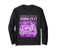 Junglist Music Drum Bass Rave Viola DJ Costuime Junglists Maglia a Manica