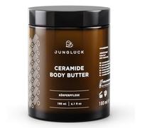JUNGLÜCK Burro per il corpo in ceramica, vegano, cura nutriente del corpo protegge la pelle secca, sensibile e soggetta a dermatite atopica - burro per il corpo neutro con 5 ceramidi e burro di mango