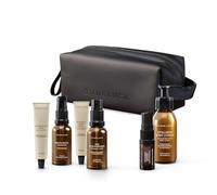 JUNGLÜCK Set da viaggio Essentials, set da viaggio Skincare per la pelle curata in viaggio, gel detergente, acqua per il viso, idratazione, crema ialuronica e fluido solare