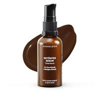 JUNGLÜCK Siero colorato per il viso, vegano, fondotinta nutriente con acido ialuronico, siero viso per un look naturale senza trucco con una leggera opacità per una carnagione uniforme - molto scuro
