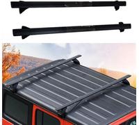 JUNGUOGS 2 Pezzi Barre Portatutto per Jeep Wrangler Rubicon JKJL 2018-2022 2023 2024, Barre Portapacchi per Tettuccio Auto Coppia Barre Portatutto in Acciaio Accessori Auto