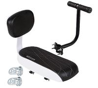 Junhui Seggiolini Bici Posteriore, Sedile Posteriore della Bicicletta con Schienale per Bambini, Cuscino Bracciolo Poggiapiedi, Bike Sedile Posteriore Set per Donna Ragazza Uomo Bambino
