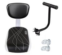 Junhui Seggiolino Bici Posteriore Universale con Schienale, Kit Cuscino, Braccioli e Poggiapiedi Regolabile, Sedile Posteriore Bicicletta per Bambini, Ragazzi e Adulti