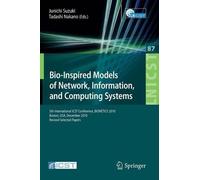 Junichi Suzuki Bio-Inspired Models of Network, Information, and Comp (Tascabile)