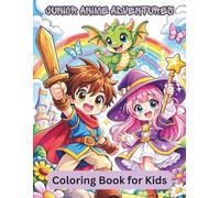 Junior Anime Manga Adventures Coloring Book for Kids: Fun Coloring Pages with Junior Anime Manga characters for children ages 5 - 10