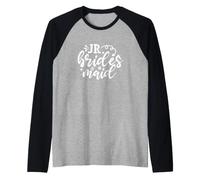 Junior Damigella d'Onore Carino Sposa Amore Maglia con Maniche Raglan