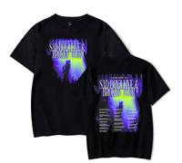 Junior H 2025 Sad Boyz Live & Broken Heart Tour Merch T-Shirt - Maglietta unisex streetwear girocollo a maniche corte per uomo e donna, Nero , 3XL