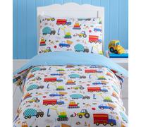 Junior Luminoso Camion Set Copripiumino Lenzuola Culla Bambini Ragazzi Cameretta