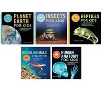 Junior Scientists Series 5-Book Bundle Set - Planet Earth, Animals, and Human Anatomy Educational Books for Kids