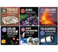 Junior Scientists Series 6-Book Bundle Set - Fossils, Gems, Space, and Geology Educational Books for Kids