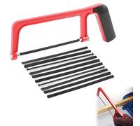 Junior Seghetto, Mini Seghetto, Sega ad Arco, Seghetto Manuale, Seghetto Piccolo, Mini Sega Manuale, Seghetto in Metallo, Set di Seghetti con 10 Lame Sostituibili, Per Tagliare Plastica, Legno