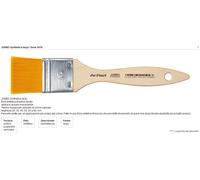 DA VINCI 5076 Series Flat Brush, 40, Fibra Sintetica, Legno Chiaro, 17.5 x 4 x 30 cm