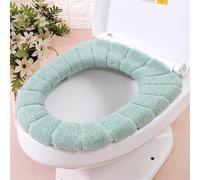 Junjie Copriwater in peluche, morbido, spesso, caldo, elasticizzato, lavabile, colore: verde