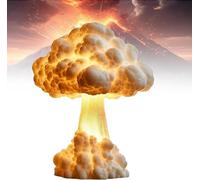 Junjie Lampada da tavolo 3D a forma di nuvola di fungo, luce notturna esplosiva bomba atomica, lampada in resina fatta a mano per camera da letto, scrivania, decorazione per la casa e regalo perfetto