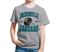 Junk Food Abbigliamento x NFL - Jacksonville Jaguars - Casco della Squadra - Ragazzi e Ragazze Maglietta a Maniche Corte - Taglia XL