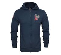 Junk Food American Felpa con Cappuccio e Zip Intera 1 Bandiera Uomo (NS6135)