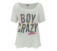 Junk Food Clothing Bianco sporco Scribbles And Splashes Print T-shirt a maniche